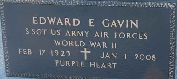 Sgt Edward E. Gavin Foot Stone